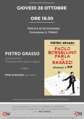 Pietro Grasso presenta il libro "Paolo Borsellino parla ai ragazzi